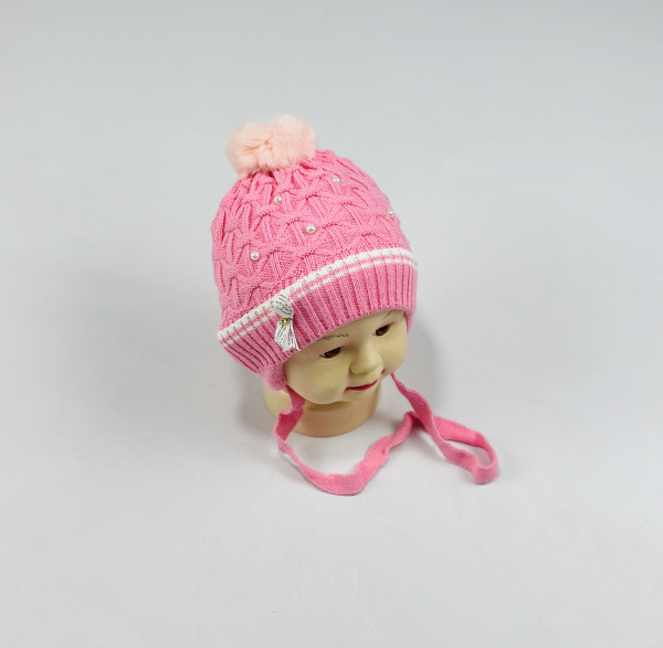 Шапка малютка арт.1020 (т.розовый)